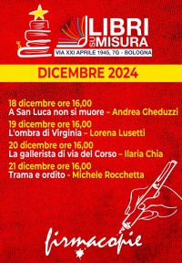 19 dicembre 2024 Firmacopie a Libri su Misura BO